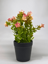 Artificial Flower Plant in Black Pot – Pink Bloom